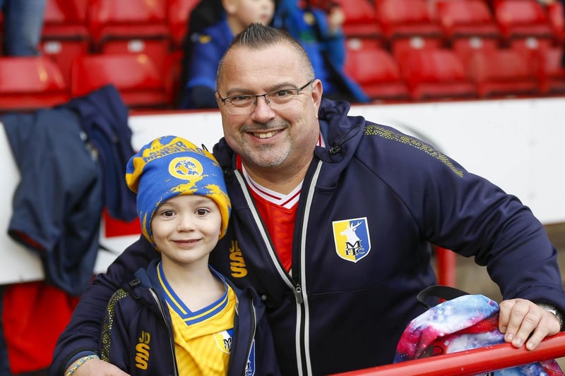 Mansfield Town fans at the defeat to Walsall.