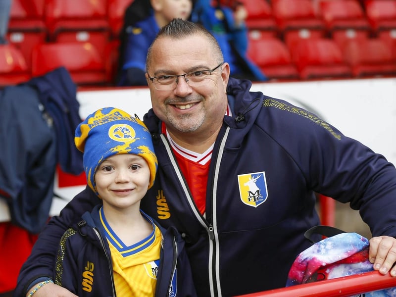 Mansfield Town fans at the defeat to Walsall.