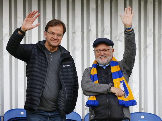 Stags fans during the Sky Bet League 2 match against Swindon Town.