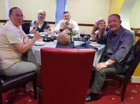 Cheryl Martins,  Kate Whitby,  Coun Craig Whitby, Sue Coxhead and Coun John Coxhead are pictured at the fundraising night at Naaz Indian Cuisine in Mansfield Woodhouse.