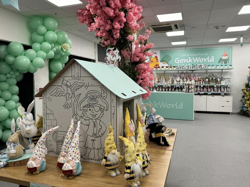 The shop is spacious, bright and home to hundreds of gonks and themed decor.
