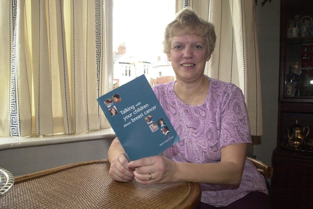 Gillian Speed of Bingham Park Crescent, Sheffield whogave her support to a  new book on how to tell your children you have breast cancer back in 2002.