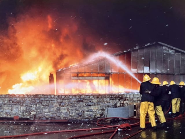 Paul Horton, of Mansfield Museum, has shared these heroic photos from the day. The fire broke out on May 6, 1991.