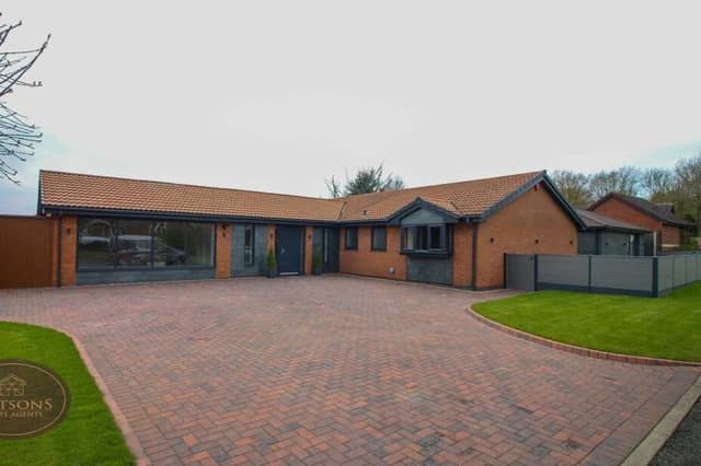 Offers in the region of £750,000 are being invited by Kimberley estate agents Watsons for this eyecatching five-bedroom, detached bungalow at OIympus Court in Hucknall. Buyers will get the chance to add the finishing touches themselves.