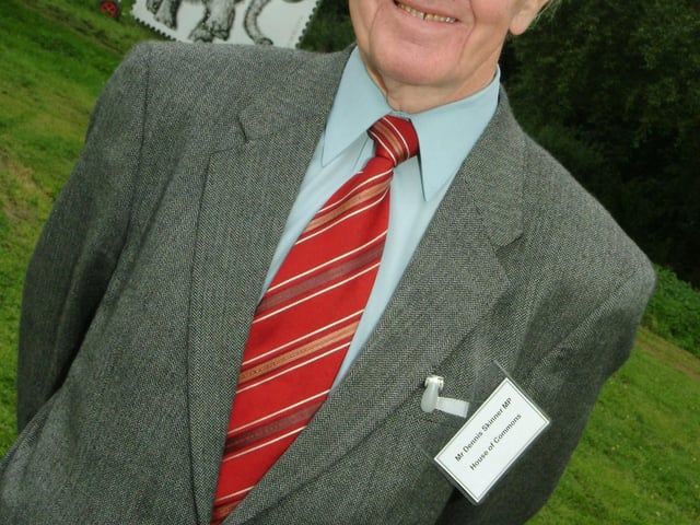 Creswell Crags, Crags Road. Celebration of the completed project to restore the Creswell Crags Gorge. Picture: Mr Dennis Skinner MP aka the beast of Bolsover.
