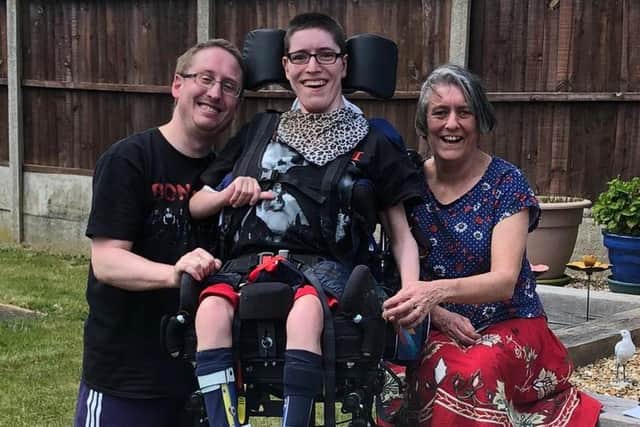 Happy Kieron Norton, ready to celebrate his 21st birthday with mum Sharon and dad Andrew.