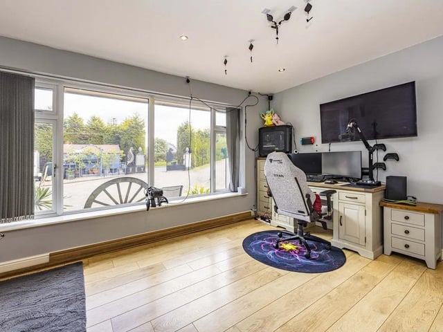 The property boasts ample space for a home office, perfect for those who need to work from home.