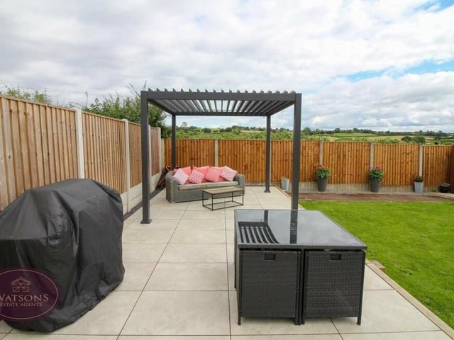 An attractive feature of the back garden is this paved patio seating area. An ideal spot for al fresco entertaining in the summer.