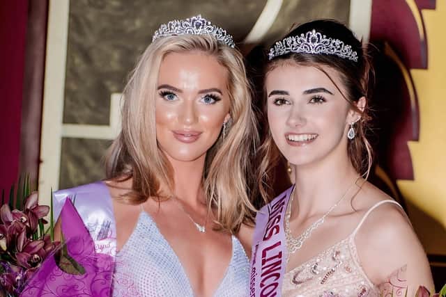 The recently crowned Miss Lincolnshire Mary Anna Jennings and Miss Yorkshire Chloe McEwan attached  (pictures - Tim Fox Photography)