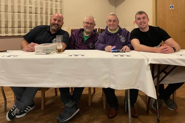 Shaun Gibson, right, with fellow organisers.