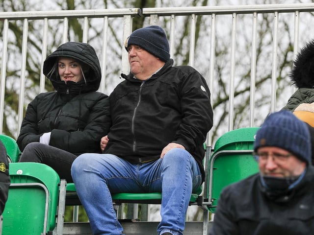 Mansfield Town fans enjoy the day at Newport County.
