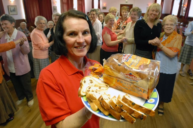 Warburtons were on hand to offer orange fruit loaf to the tea dancers from Age Concern at Sutton Trust Hall in 2008. Recognise anyone?