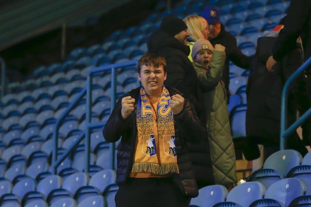 Mansfield Town fans ahead of the big win at Carlisle United.