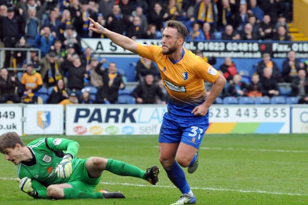 Ricky Miller signed or Mansfield Town on January Deadline Day in 2018.