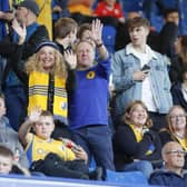 Mansfield Town fans ahead of victory at Sheffield Wednesday.