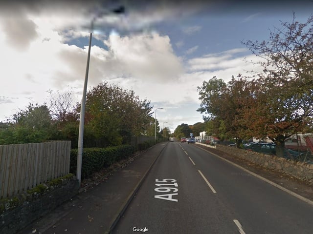 Mobile camera location on Largo Road, Leven, Fife