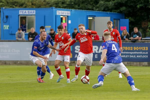 Stags in pre-season action against Matlock Town at The Proctor Cars Stadium, 01 Aug 2023  - Photo Chris & Jeanette Holloway / The Bigger Picture.media