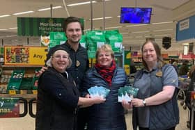 Morrisons in Mansfield and Mansfield Woodhouse made a donation of £500 to the SOS flooding appeal for Pleasley residents.