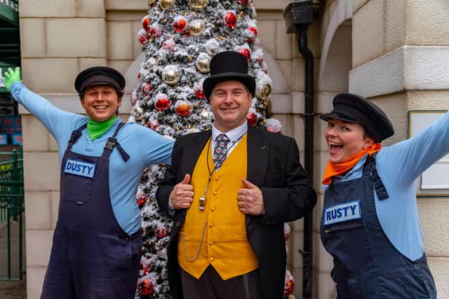 We enjoyed the station balcony shows with Sir Topham Hatt and the sweepers Rusty and Dusty - full of dancing and singing. There was a special sprinkling of Christmas magic at the end with the fake snow shower.