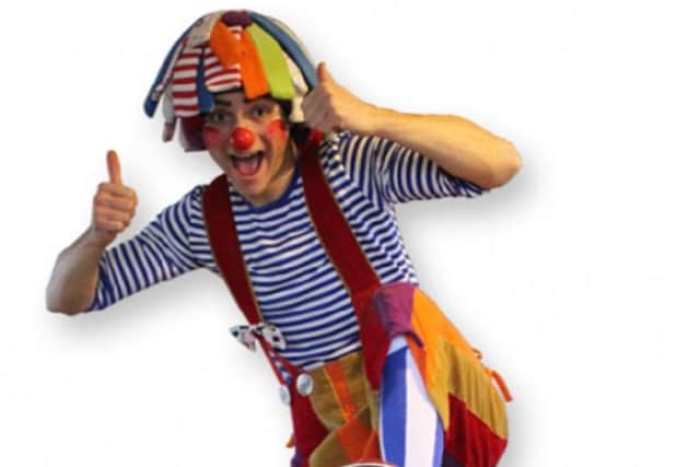 Bonkers the Clown will be performing comedy unicycle and juggling routines live online
