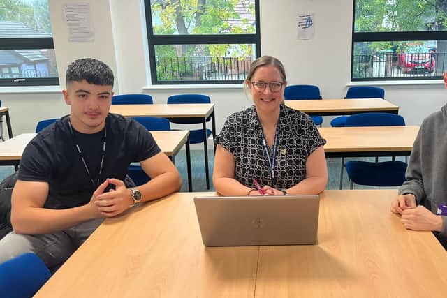 Level 3 Advanced Extended Diploma in Business students Rio Sevim (left) and Brad McKnight (right), who aspire to launch their own enterprises, are amongst those being mentored by Vic.