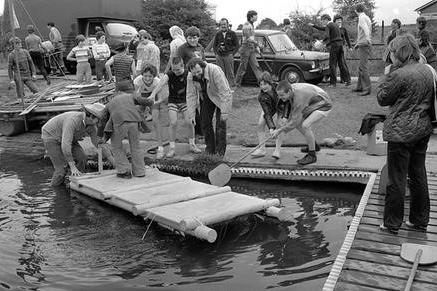 The 1980 Ashfield raft race.