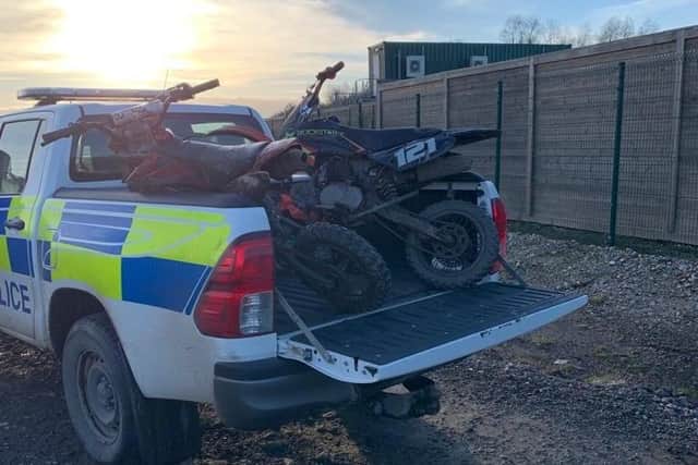 Two bikes were seized by the off-road bike team as a result of the operation.