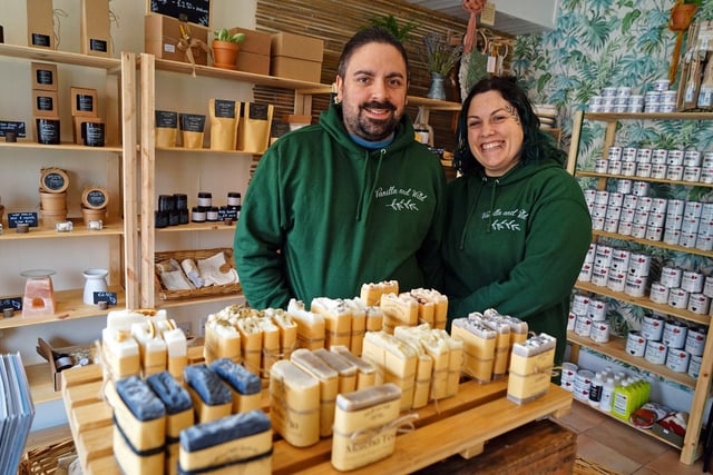 Lucie and Jason Cook, owners of Vanilla and Wild on Sherwood Street, Warsop.