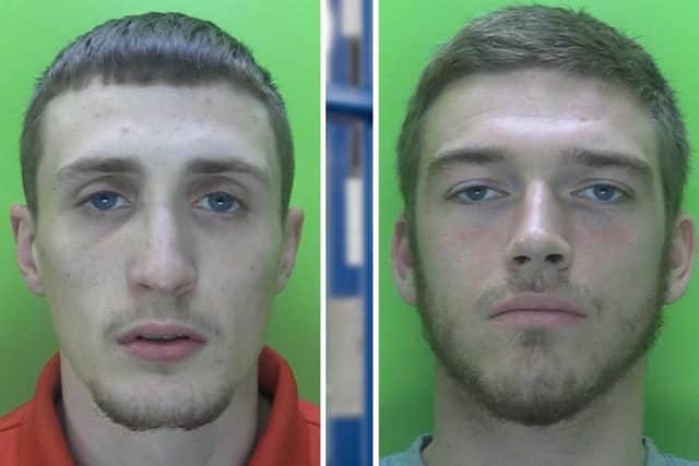 Bradley Hodgkinson, left, and Owen Gamlin have been jailed.