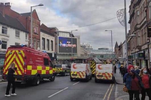 Victoria Centre has been evacuated. Photo by Simon Gunn.