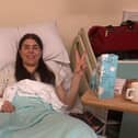 Tara Oakley in hospital