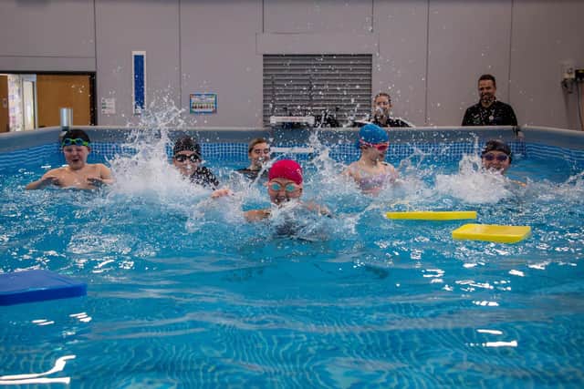 Children of Pinxton Village Academies in the swimming pool.