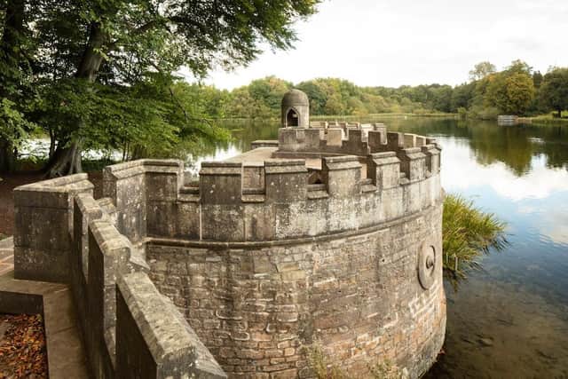 The cannon fort overlooking the lake. Photo: Historic England Archive