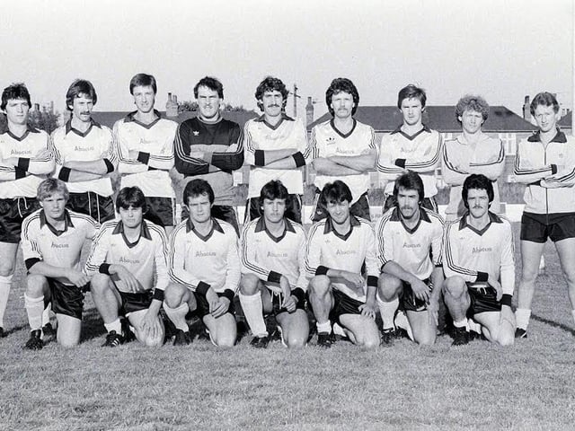 The 1981 Sutton Town side line-up ahead of a match. What memories do you have of watching the club?
