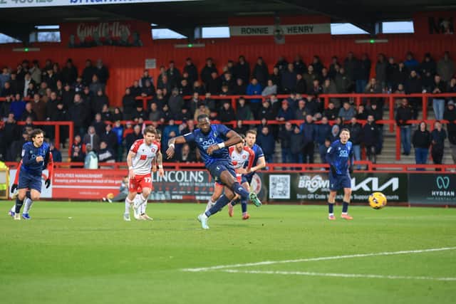Lucas Akins nets from the spot