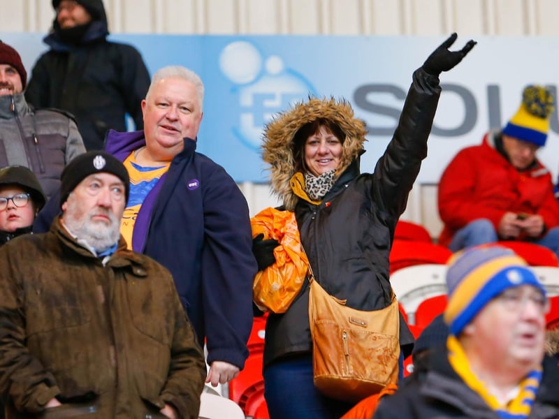 An army of over 3,300 Mansfield Town supporters watched the win at Doncaster. Can you spot a friend here?