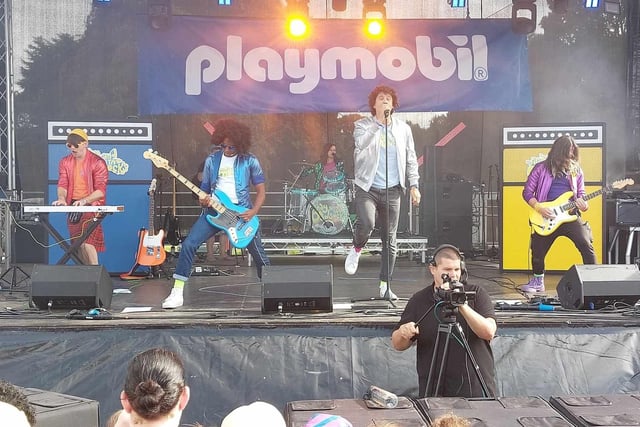 Andy and the Oddsocks were one of the main live acts at the festival and played a storming set