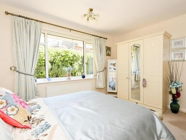 Like all the rooms at the Mansfield property, this second bedroom is tastefully presented. It has a carpeted floor, a window that faces the side of the bungalow and plenty of space for storage.