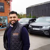 Owner Rishi Bajaj at Beechwood Autos' new premises in Sutton.