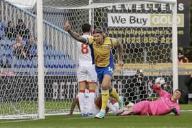 Mansfield Town defender Aden Flint finds the net again in Saturday's win over Walsall. Photo by Chris & Jeanette Holloway/The Bigger Picture.media.