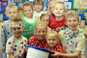 2009: Pupils from Holly Hill Primary School in Selston dress up in spots for Children In Need.