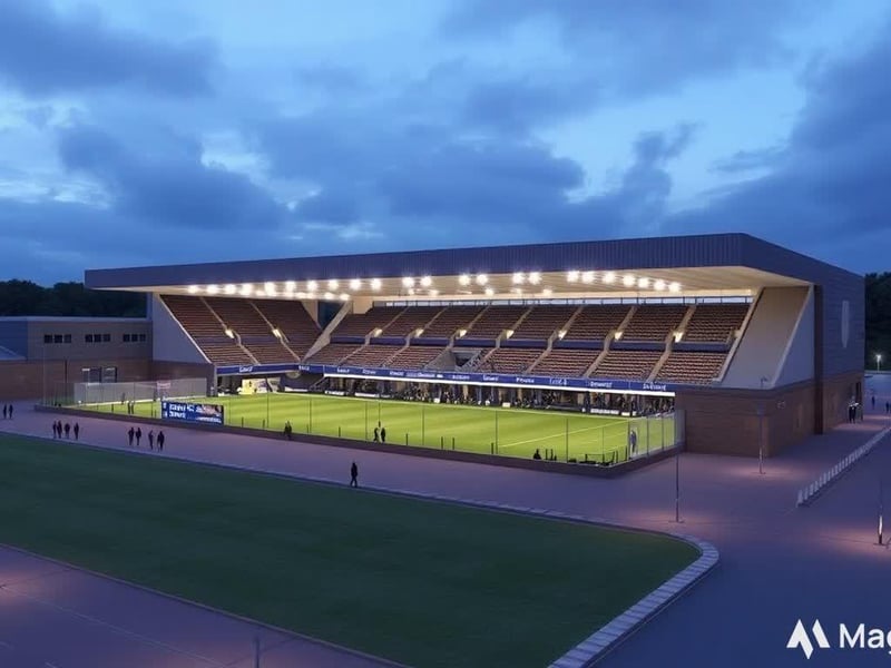 This is just one of the stunning options of how Mansfield Town's One Call Stadium could look in 2060, according to AI.