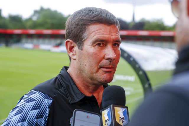 Nigel Clough speaks to the media after Saturday's game. Photo - Chris Holloway/The Bigger Picture.media