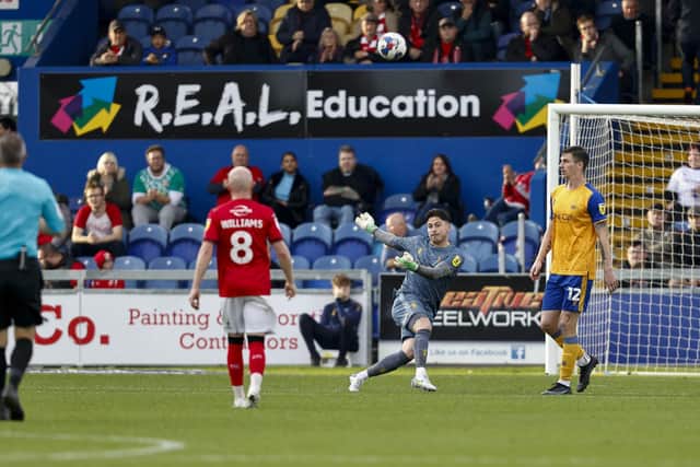 Stags on their way to defeat against Swindon Town today. Photo by Chris Holloway / The Bigger Picture.media