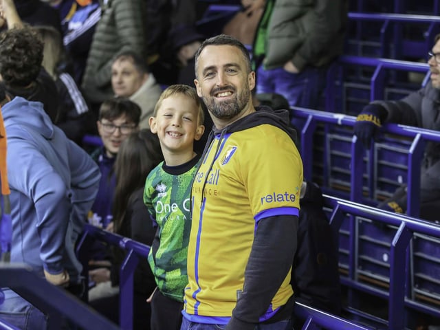 Happy Stags fans at Luton Town.