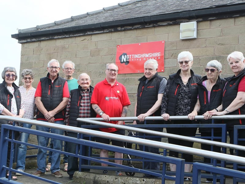 The team of volunteers at the Nottinghamshire Mining Museum.