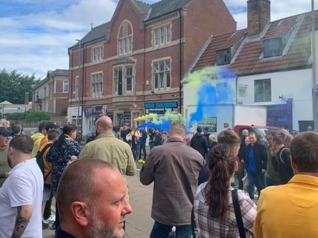 Stags fans march on Wembley.