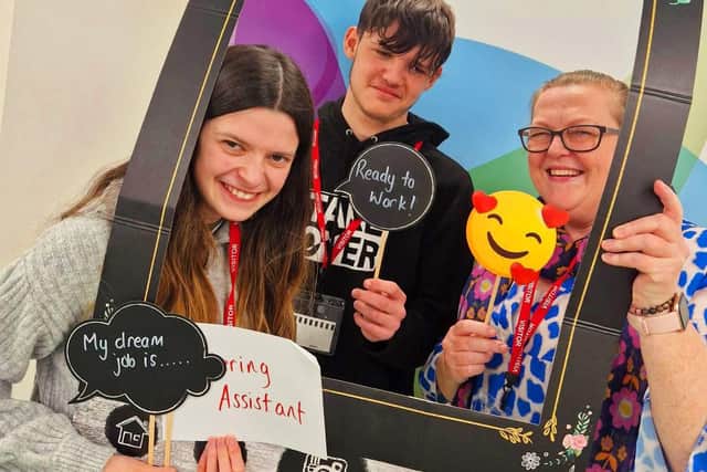 Applicants had fun with the selfie frame and props