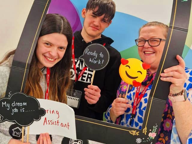 Applicants had fun with the selfie frame and props