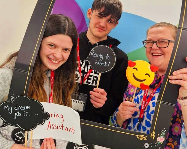 Applicants had fun with the selfie frame and props